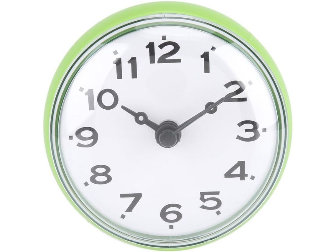 Mini Reloj De Pared Impermeable Con Ventosas Para Baño, Cocina, Sala De Estar Y Dormitorio.