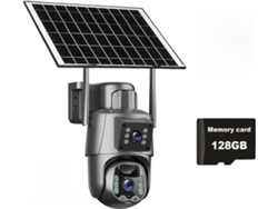 Cámara De Doble Lente 4g De 8 Mp, Detección De Movimiento Solar, Visión