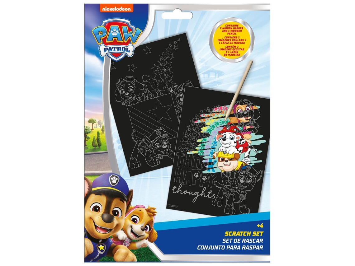 Conjunto Scratch Art Patrulha Pata Pw20006 Nickelodeon