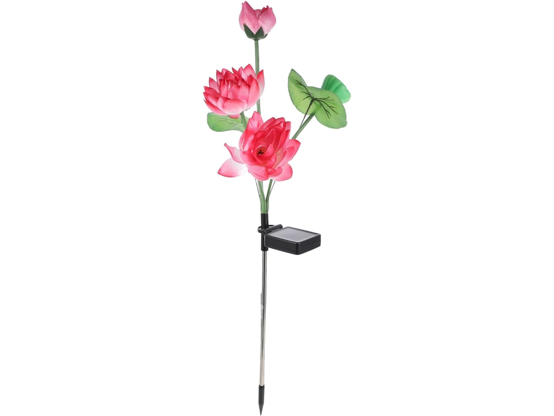 Lámpara solar LED Lotus para jardín y patio, luz solar decorativa con sensor crepuscular y duradera Gokoco