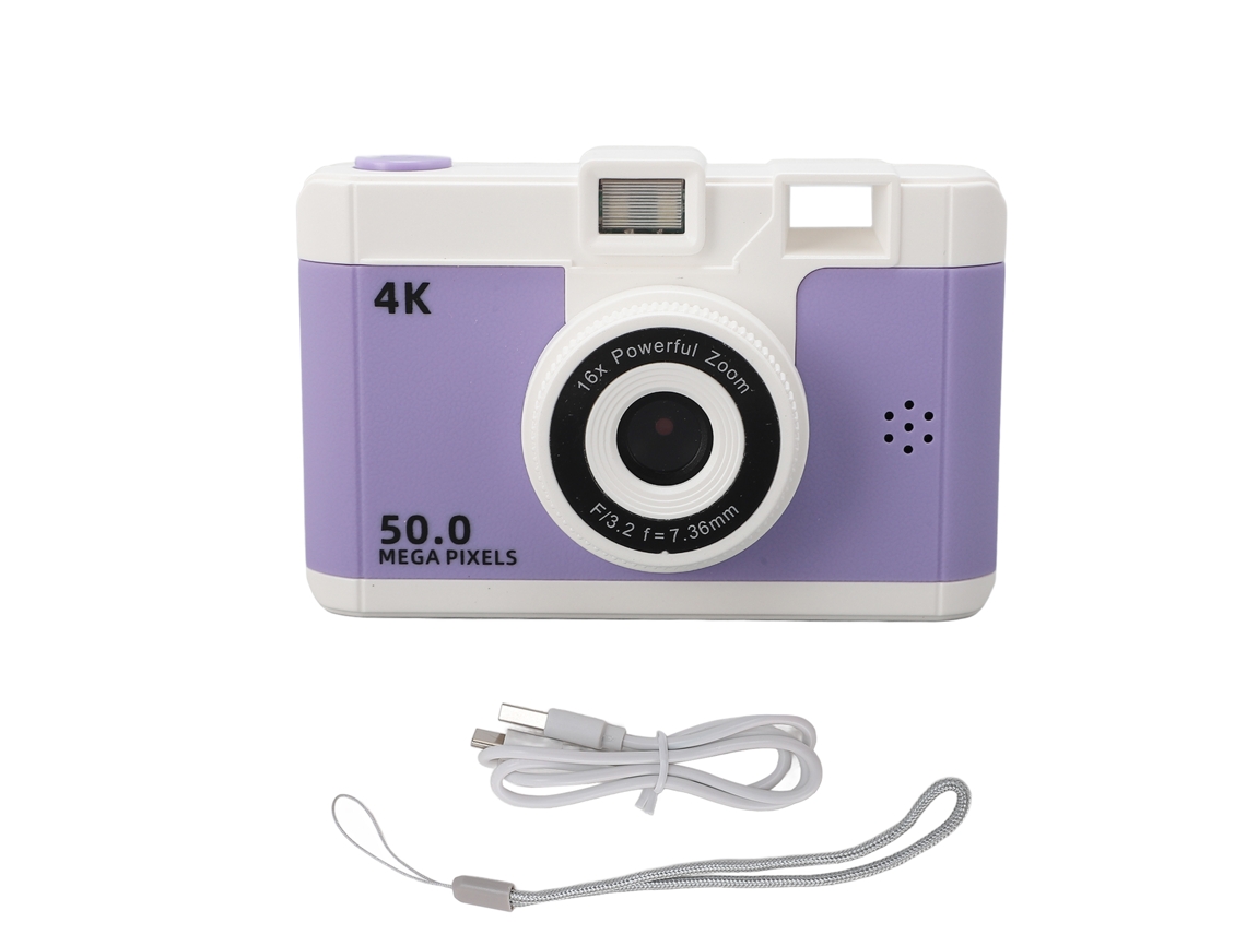 Cámara Digital 1080p 50mp Con Zoom Digital 8x, Compacta Y Portátil Para Viajes, Cámara De Punto Y Disparo
