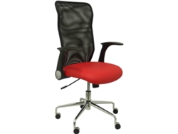 Silla de Escritorio Operativa PIQUERAS Y CRESPO Minaya Rojo y Negro (Malla y Similpiel)