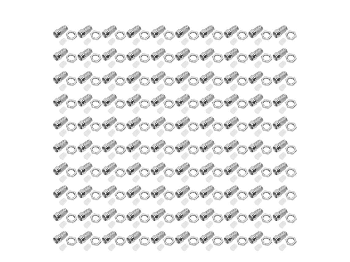 2026horizon-100 piezas de soportes LED de plástico cromado de 3 mm para diodos emisores de luz plateados