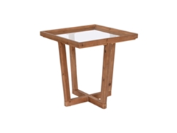 Mesita Auxiliar Abeto Cristal Natural 58x58x60cm