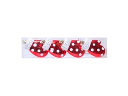 Adornos navideños, colgantes pequeños, regalos de Navidad, doce diseños Yunzii (4 piezas por paquete)