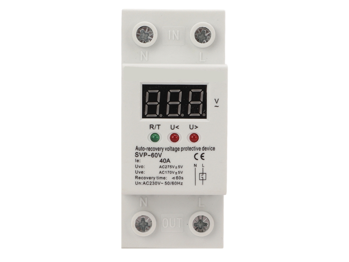 Dispositivo de protección automática de tensión monofásico con LED