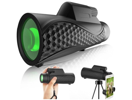 Binoculares monoculares 10X30 Telescopio de alta resolución para teléfono celular Telescopio de visión nocturna para adultos y niños en negro activ...