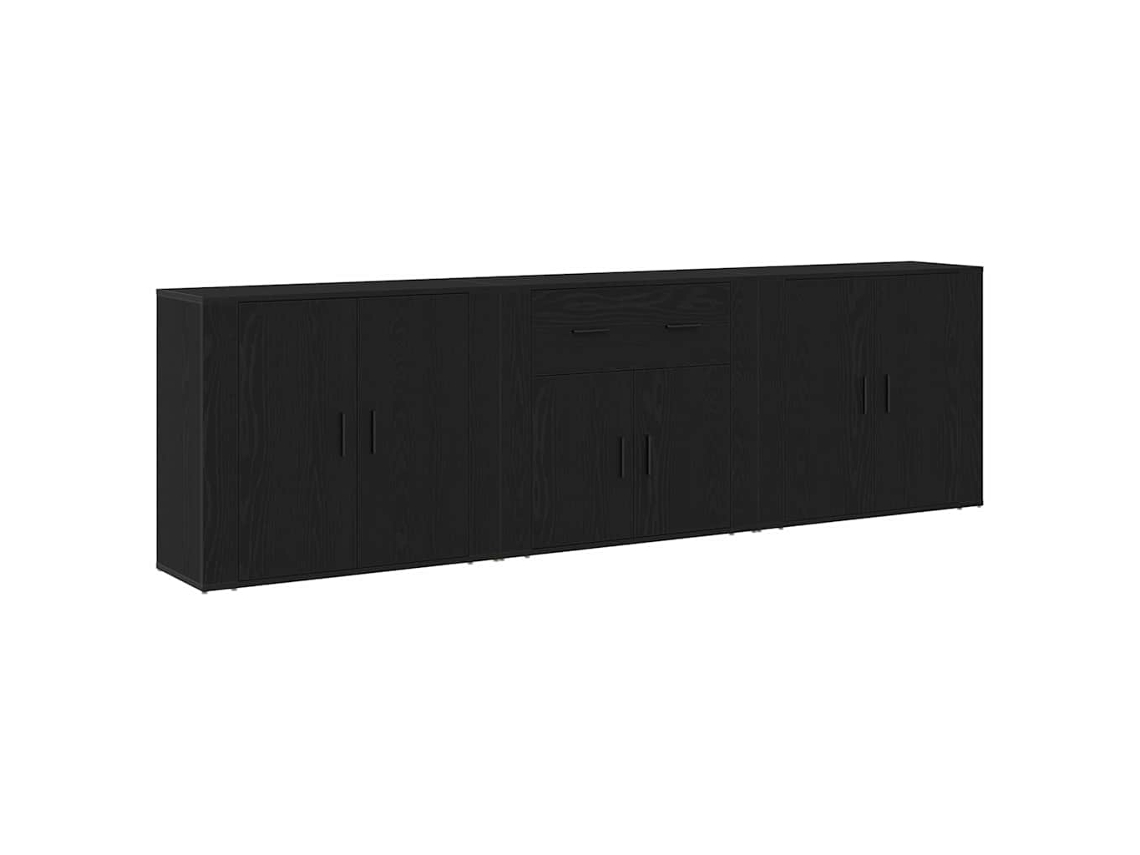 Maison Exclusive - Aparador Roble Negro 240 X 33 X 70 Cm Madera De Ingeniería