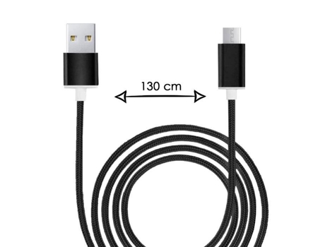 Cable Tipo Asus Rog Phone Ultimate Trançado Transferência Dados Carga PH26 Nylon Negro