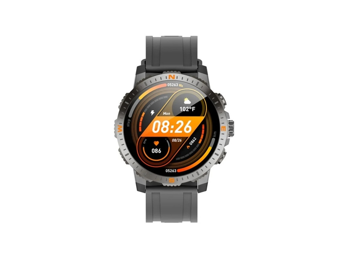 Reloj inteligente Bestvite con GPS, pantalla AMOLED de 1,43 pulgadas, posicionamiento, IP68, resistente al agua, brújula de detección sin intervención (negro)