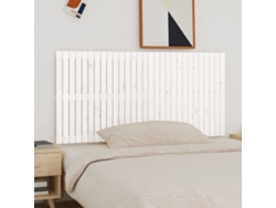 Cabecero De Cama De Pared Madera Maciza Pino Blanco 185x3x90 Cm