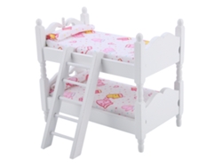 Bjww-mueble Miniatura Cama Bunkera Para Casa De Muñecas Niños Dormitorio Juguete Infantil (guantes Rosados)