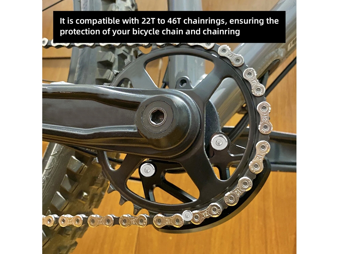 Protector De Cadena De Bicicleta De Aleación De Aluminio Para Cámaras De Aire De 22t-46t Con Soportes Iscg-05/03