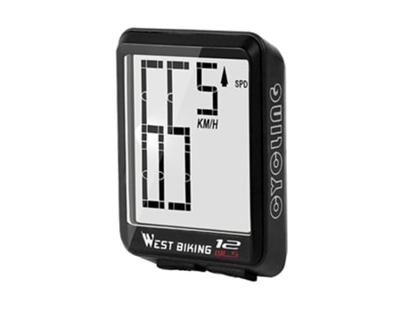 Ordenador para bicicleta con pantalla clara Negro