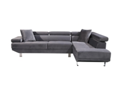 Sofa SALDOSYSTOCKS Rinconera Chaise Longue Executive Gris 262x190cm