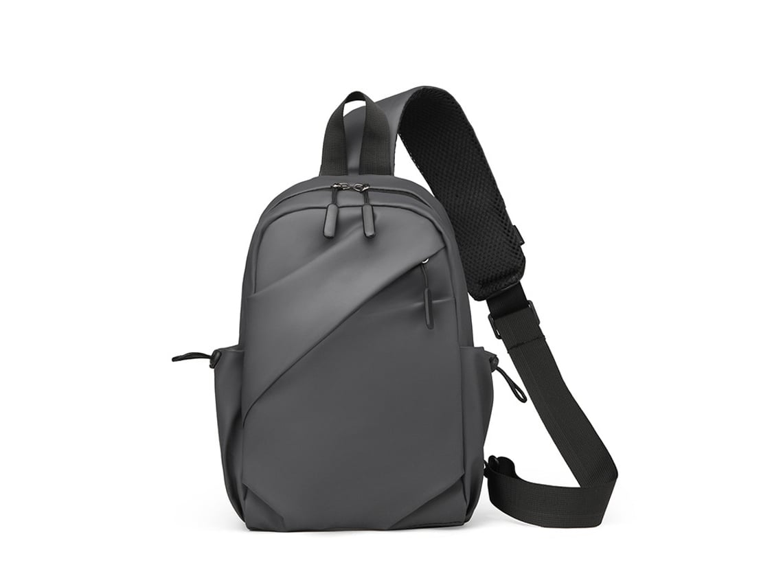 Bolso bandolera (gris), diseño sofisticado, gran capacidad.