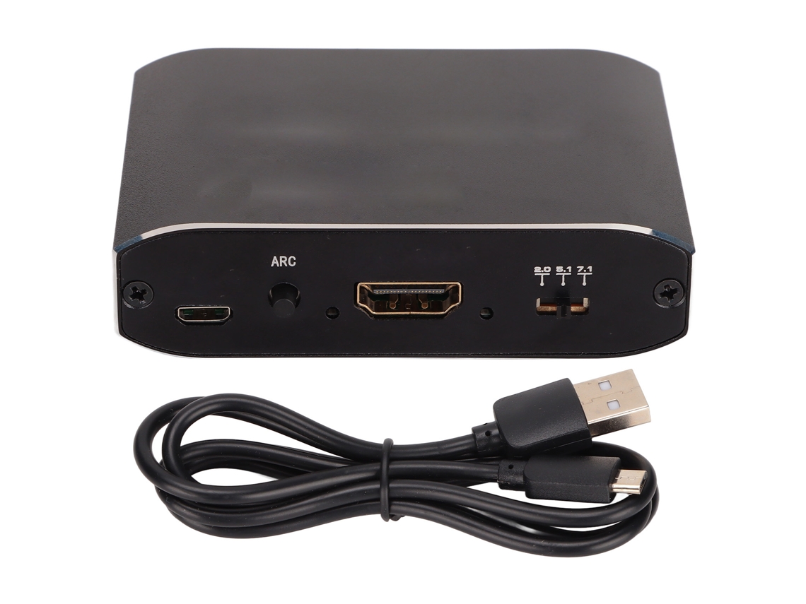 Divisor De Interfaz Multimedia Hd Con Fibra Óptica 4kx2k 60hz Plug And Play Convertidor Extractor Estéreo Con Arc 7.1
