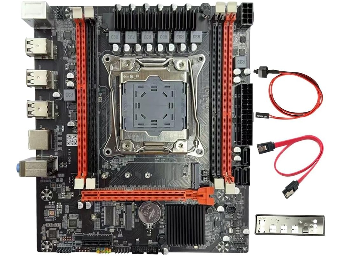 Placa Base X99e Ddr4 Lga2011-3 Con 4 Ranuras De Memoria Ram Recc, M.2 Nvme Y Lan Gigabit.
