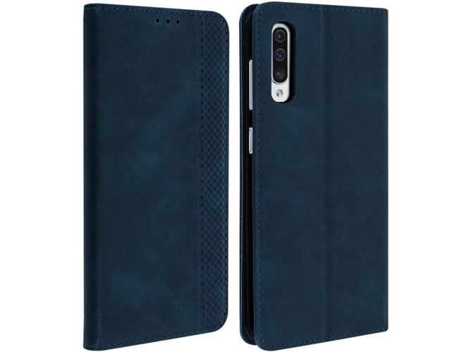 Funda Samsung Galaxy A50 AVIZAR Vintage Wallet Azul