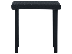 Mesa De Centro De Jardín Mesa De Exterior 40x40x40 Cm Mimbre Pe Negro Lovely Home