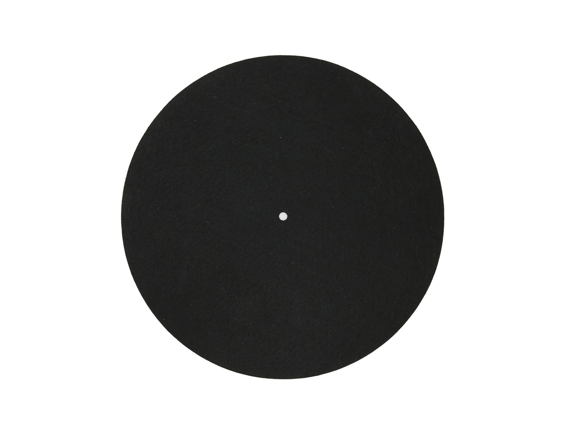 Alfombrilla De Lana Para Tocadiscos Que Reduce La Vibración Y La Estática. Alfombrilla Negra Para Reproductores De Vinilo.