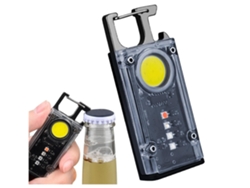 Linterna Mini Llavero Cob,Recargable Llavero Mini Linterna Mini USB recargable 500 lúmenes 8 modos de luz (negro) YIZHOOD