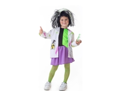 Disfraz de Científica Loca blanco y verde para niña