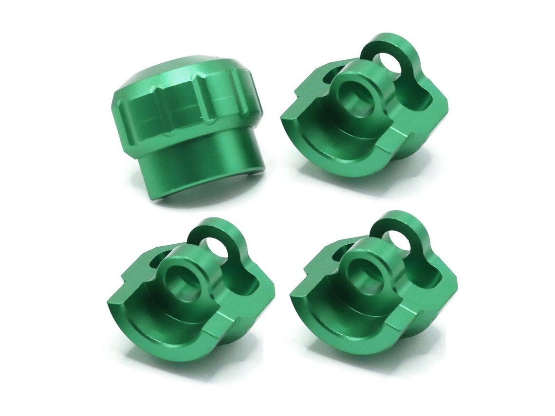 Red4pcs Upgraded Shock Absorber Metal Protective Cap Rc Car Parts For 1/8 1/7 Universal Model Accessories