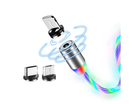 Cable Línea Datos Led Micro Usb Android Tipo Ios Carga Rápida Teléfono