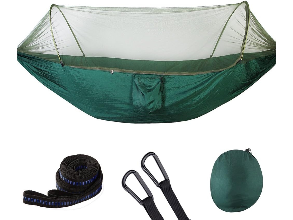 Hamaca De Camping, Doble Tela Nailon Transpirable Resistente Ligera