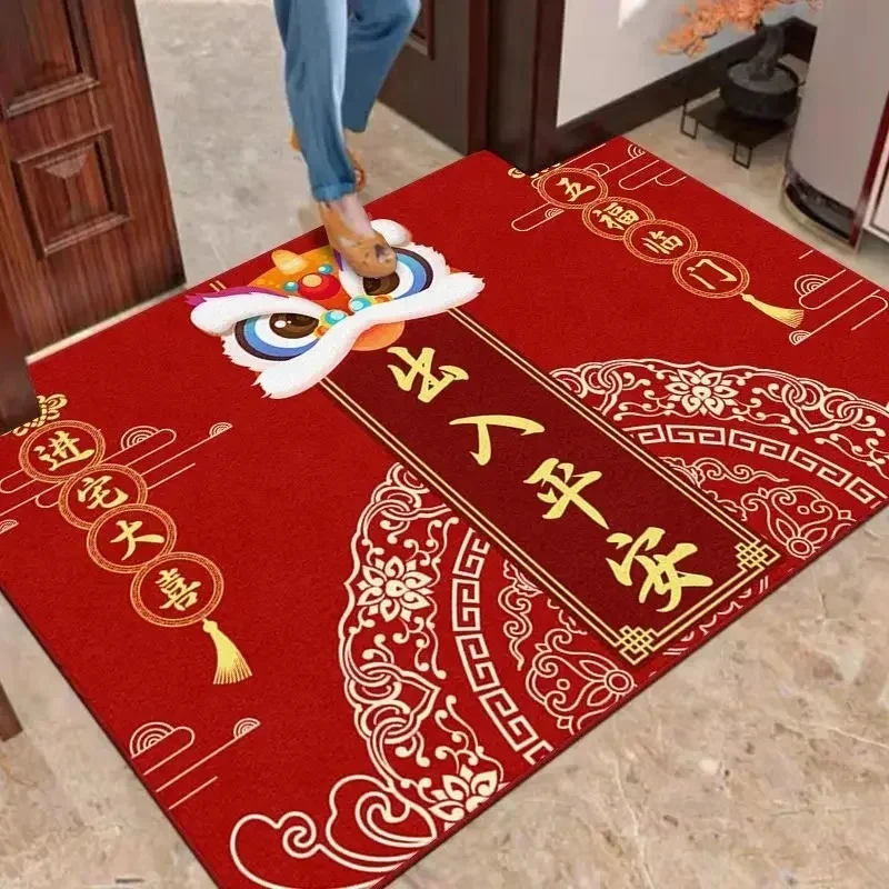 (estilo 6 60x90cm) Alfombra Decorativa De Año Nuevo Chino Con Palabras Auspiciosas Impresas