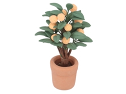 Bonsái Naranja De Cerámica En Miniatura Para Decoración De Casas De Muñecas, Escala 1:12