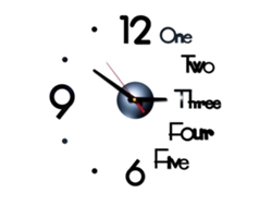 Reloj de pared decorativo de acrílico negro de 40 cm