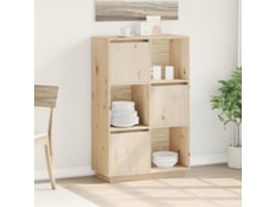 Aparador Alto De Madera Maciza De Pino 74x35x117 Cm