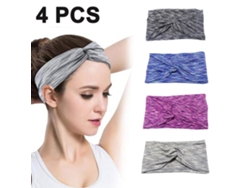 Banda para el sudor para mujeres y niñas, diadema de yoga, atlética, absorbente, elástica, antideslizante, para correr, gimnasio, baile, tenis