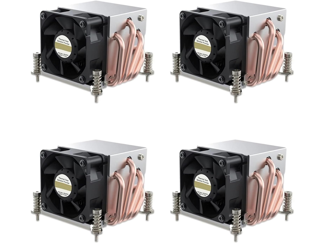 4 Disipadores Lga2011-r63 De 150 W Para Radiador Lga 2011 2u, 4 Tubos De Calor Cuadrados De 80 Mm