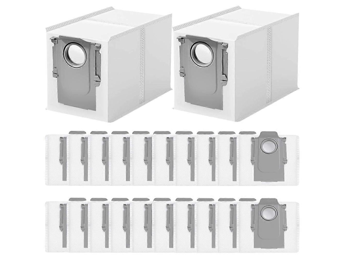 22 Pack Vacuum Dust Bags For Roborock Qv 35a/qrevo S5v/saros 10/10r/q Revo/qrevo S/qrevo Pro/qrevo Maxv Vacuum Parts