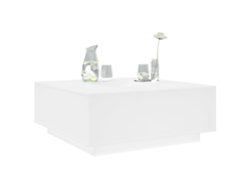 Mesa De Centro Madera De Ingeniería Blanca 100x100x40 Cm