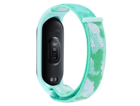 Correa de nailon ajustable para Xiaomi Mi Band 5/6/7 - verde claro
