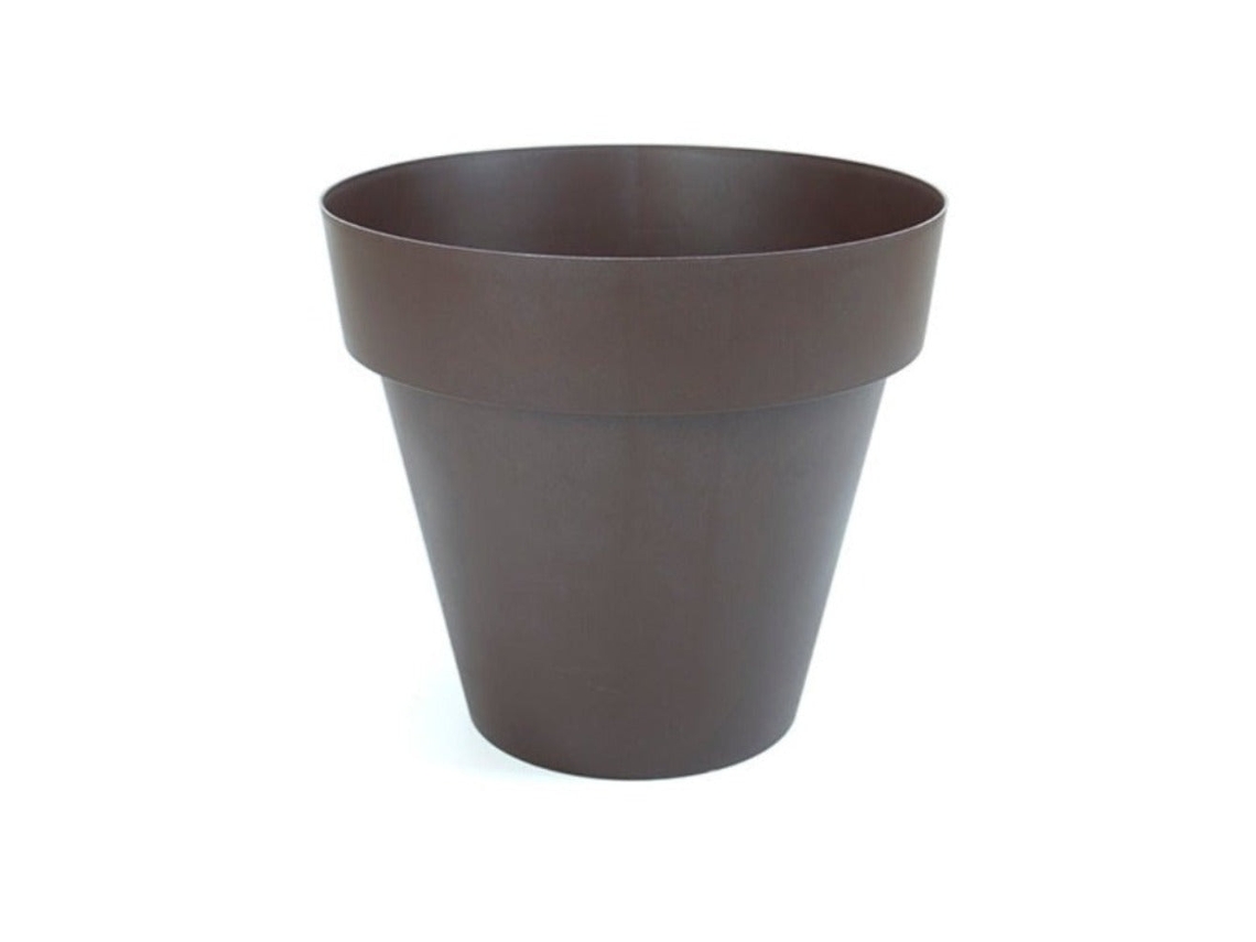 PLASTIKEN TES - Maceta Redonda Clásica Diámetro 26 cm Capacidad 75L Bronce