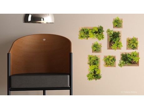 Pegatina Decorativa PLAGE Jardín en Puerto Vertical Trompe L'Oeil con Efecto 3D Realista X2 21.9 cm X 29.7 cm