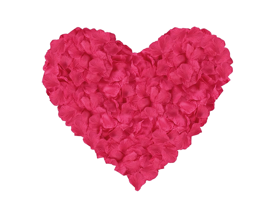 1200 pétalos de rosa artificiales de tela no tejida para decoración romántica, bodas, fiestas y San Valentín.