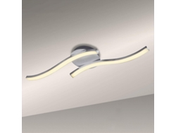 Lámpara De Techo Sencilla De Dos Brazos Con Luz Curva, 4000k, Para Dormitorio Y Sala De Estar.