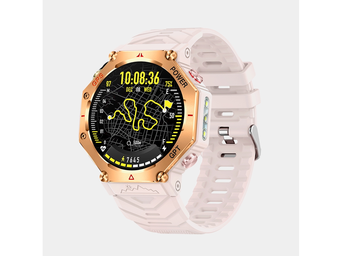 Reloj Inteligente Kc91 Con Pantalla Tft De 1,39", Gps, Seguimiento De Ruta, Esfera Con Ia, Gpt, Resistente Al Agua Hasta 3 Atm Y Linterna (r