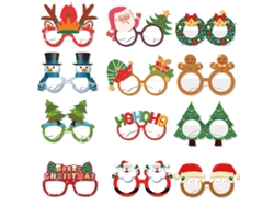 Gafas de papel para fiesta de Navidad para niños, decoración fotográfica divertida RNEMITERY