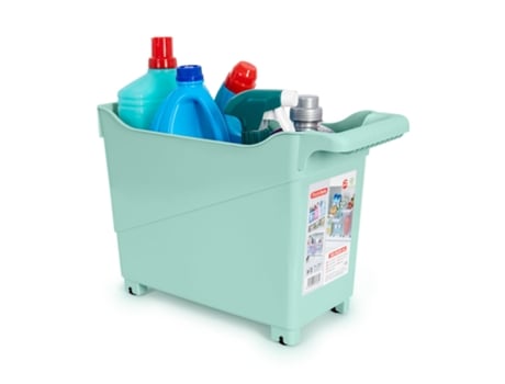 Cesta Organizadora con Ruedas Nº 3 Ideal Bajo Fregadero PLASTIC FORTE (Verde)