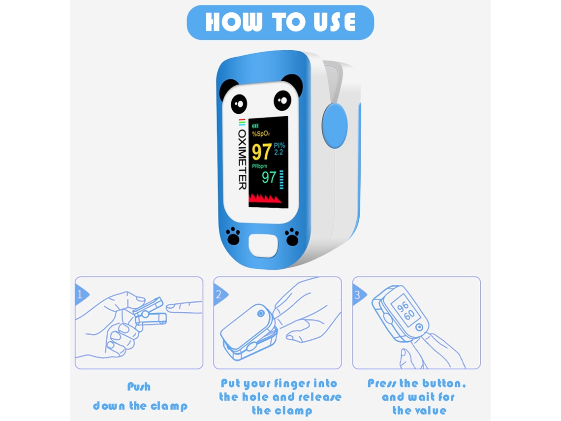 Oxímetro De Pulso Portátil Para Dedo Con Chaleco, Monitor De Spo2 Y Frecuencia Cardíaca, Led Para Niños Y Adultos.