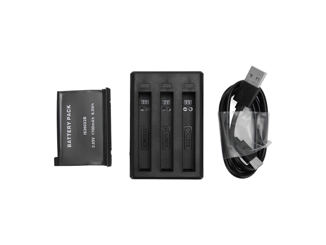 Cargador Rápido De 3 Canales Con Batería De Litio Para Insta 360 One X2