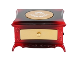 Caja De Música Con Forma De Muñeca Bailarina Y Espacio Para Guardar Joyas, Ideal Para Decoración Del Hogar (roja).