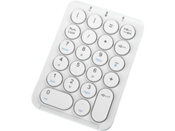 Teclado Numérico Inalámbrico Bluetooth Con 22 Teclas Redondas, Recargable (blanco)
